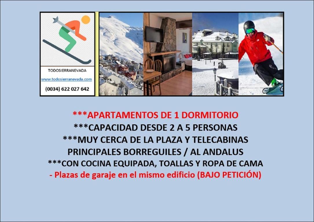 סיירה נבדה Todosierranevada Zona Baja - Edificio Alhambra - Junto A Los Telecabinas מראה חיצוני תמונה